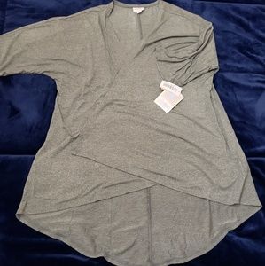 Lularoe small Lindsay NWT solid gray